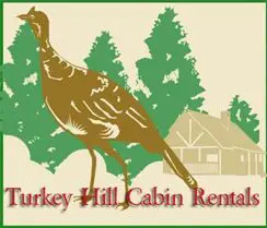 A turkey hill cabin rental logo